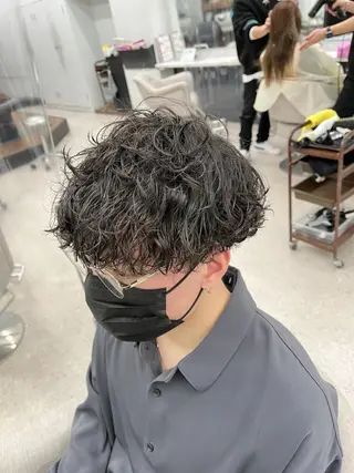 ショート 京都河原町 メンズパーマ助川龍哉のヘアスタイル