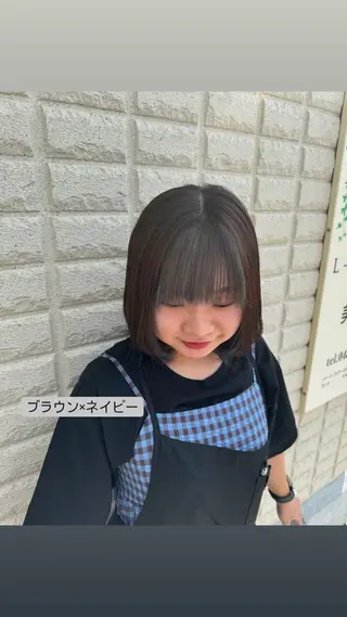 ミディアム カラー 大塚 しおりのヘアスタイル