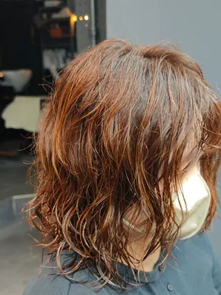 ミディアム パーマ メンズ 怪我の為1ヶ月程 お休みします🙇のヘアスタイル