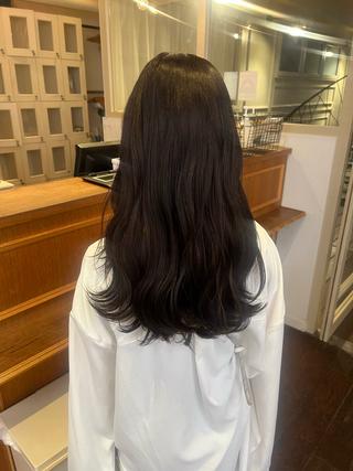 ロング カラー くいた あやなのヘアスタイル