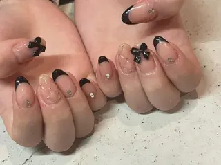 ネイル 韓国/ワンホン/長さ 出しつけ放題🎀のネイルデザイン