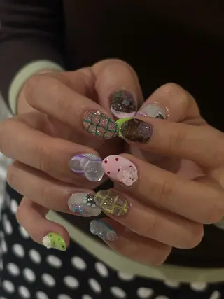ネイル 【Zina京都駅前】 きぬがわ らむのネイルデザイン