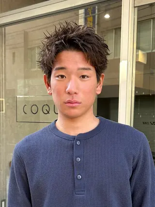 ショート パーマ メンズ ✂︎メンズ特化船橋 パーマ優希のヘアスタイル