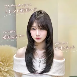 ロング Hazuki🎀 /韓国ヘア/レイヤーのヘアスタイル