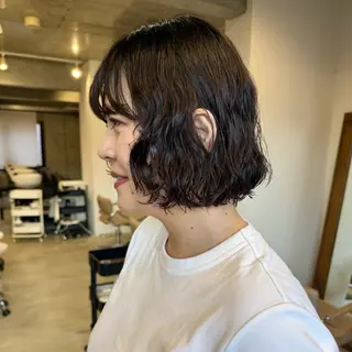 ミディアム パーマ ショート/ボブ kyokaのヘアスタイル
