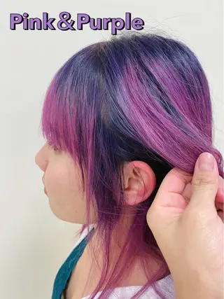 ロング カラー グレージュ達人/赤み 消し/ブリーチ/岩崎のヘアスタイル