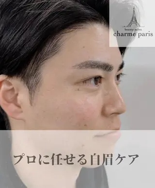 メンズ アイブロウ フジワラ ヤスのヘアスタイル