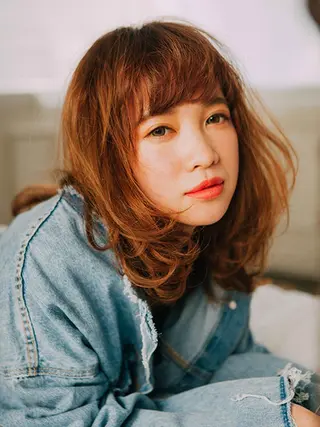 ミディアム カラー パーマ ヘアアレンジ 【公式】amble luxe池袋東口🩷のヘアスタイル