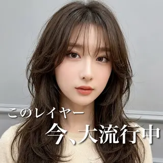 セミロング カラー ブリーチ縮毛矯正加藤 赤み無し透明感ヘアのヘアスタイル
