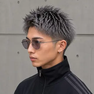 カラー メンズ メンズ特化カットパー マカラー坂田柊のヘアスタイル