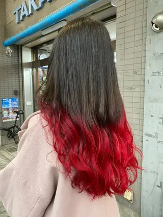 セミロング ゆぴ☾/推しカラー /ハイトーンのヘアスタイル