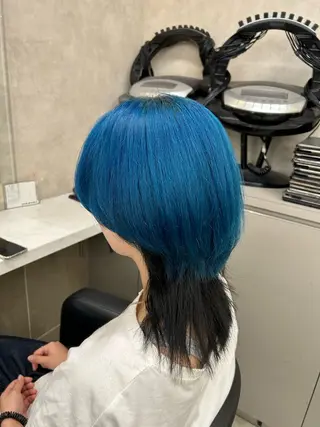 セミロング カラー パーマ ヘアアレンジ メンズ キッズ 🦋縮毛/韓国レイヤ ー/透明感カラー🦋のヘアスタイル