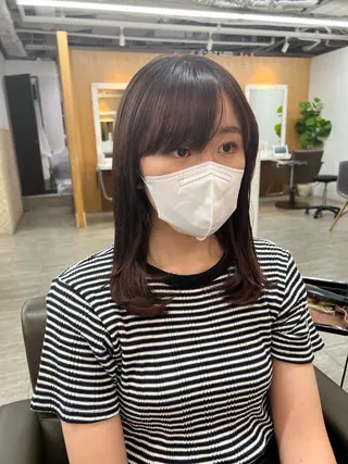 ミディアム カラー 透明感カラー/ イルミナカラーヒロキのヘアスタイル