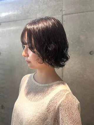 ショート パーマ シンバ ヒナノ/髪質 改善/レイヤーカットのヘアスタイル