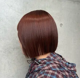 ショート カラー ヘアアレンジ ボブ艶モテカラー🫧 カリンのヘアスタイル