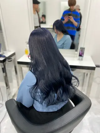 ロング カラー ヘアアレンジ レイヤー×透明感カラ ーHAYATOのヘアスタイル
