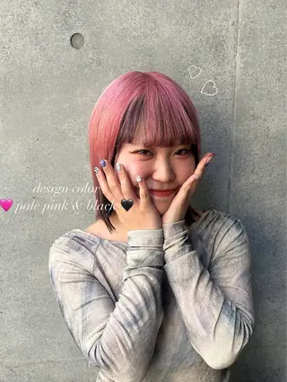 ショート カラー 韓国レイヤー kira🌛のヘアスタイル