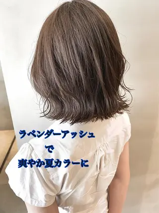 ミディアム カラー ヘアアレンジ ネイル マツエク・マツパ 夜23時まで予約🉑 reverieあきらのヘアスタイル