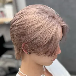 カラー メンズ chinatsu 渋谷/ハイトーンのヘアスタイル