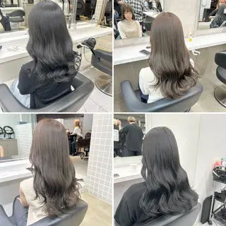 ミディアム カラー パーマ ヘアアレンジ メンズ キッズ 🦋縮毛/韓国レイヤ ー/透明感カラー🦋のヘアスタイル