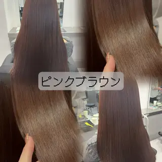ロング カラー 透明感カラー/顔周り カット🌸サクラ🌸のヘアスタイル