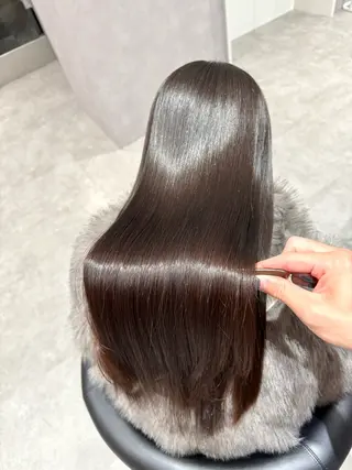 ロング カラー パーマ ヘアアレンジ 縮毛矯正/髪質改善/ ブリーチ毛/木元渓太のヘアスタイル