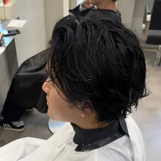 パーマ メンズ 曲がる縮毛矯正 LIBER 　岩名のヘアスタイル