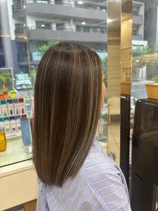 セミロング カラー 田野倉NEXT店 美髪ニストのヘアスタイル