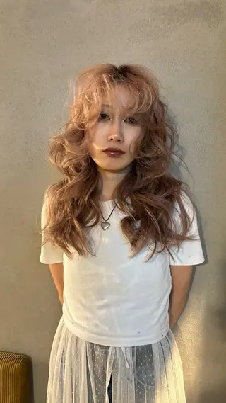 ロング 🌀パーマ レイヤー ボブ/marinoのヘアスタイル