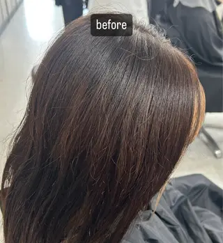 セミロング カズキ🌼曲がる 縮毛矯正のヘアスタイル