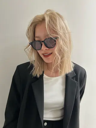 セミロング カラー ケアパーマ/ケアブリ ーチdaisukeのヘアスタイル