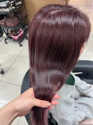 セミロング カラー 【暖色カラー特化】 中山由梨のヘアスタイル