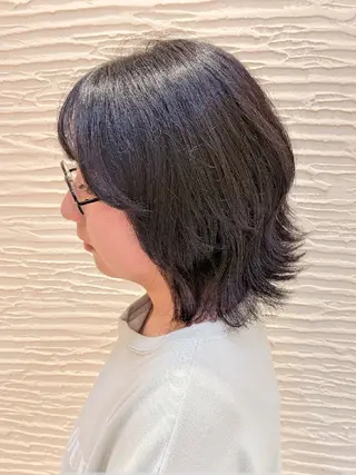 ミディアム 鎌田 流沙奈のヘアスタイル