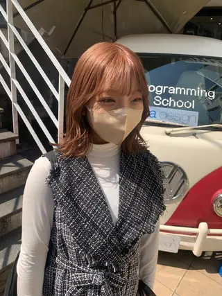ミディアム カラー パーマ ヘアアレンジ メンズ キッズ 垢抜けカラー ヒロムのヘアスタイル