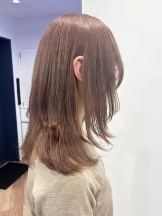 ミディアム ブリーチ透明感カラー 🍀mizuki🍀のヘアスタイル
