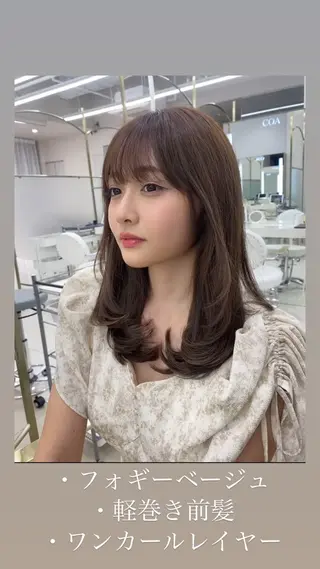 ミディアム カラー 11万フォロワー 浜田貫太郎✨️のヘアスタイル