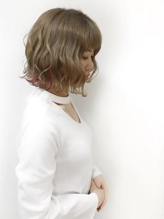 ミディアム カラー 青池 康宏のヘアスタイル