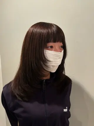 ミディアム カラー 長谷川 澄のヘアスタイル