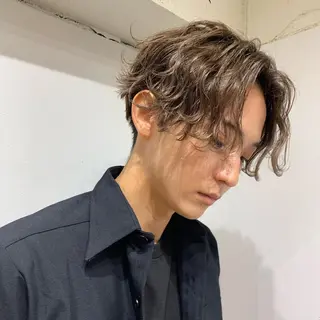 ミディアム メンズ 三矢 ちなつのヘアスタイル