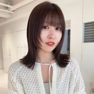 セミロング haruko🎀⌇ レイヤーカットのヘアスタイル