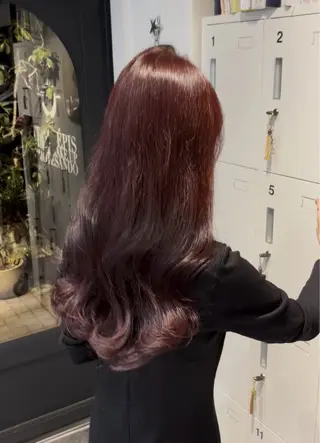 ロング カラー ニシムラ アヤカのヘアスタイル