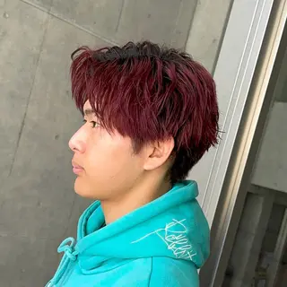 カラー メンズ アニメデザイン美容師 ブリーチカラー/僚汰のヘアスタイル