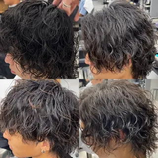 パーマ メンズ 【OVARL】縦落ち /波巻き/⛓️カイトのヘアスタイル