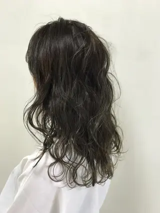 セミロング カラー パーマ 髪質改善 Daisukiのヘアスタイル