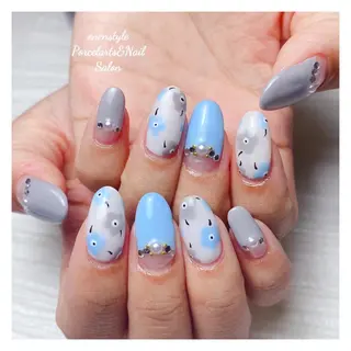 ミディアム ネイル 🐾enen style 🐾のネイルデザイン