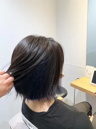 ショート カラー 透明感カラー ボブ/ 直感カラー診断のヘアスタイル