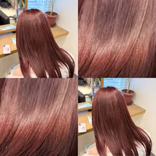 ロング カラー 暖色カラー/ ストレート/くるみのヘアスタイル