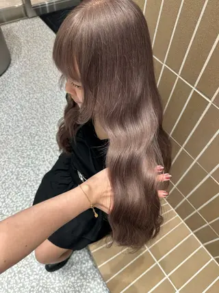 ロング カラー ピンクカラー美容師 新宿美容室🎀のヘアスタイル