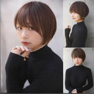 ショート カラー パーマ レイヤーカット⭐️ ハッシュカット特化のヘアスタイル