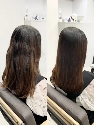 セミロング カラー パーマ 生艶髪&レイヤー🔔 渋谷お薦めNo.1✨のヘアスタイル